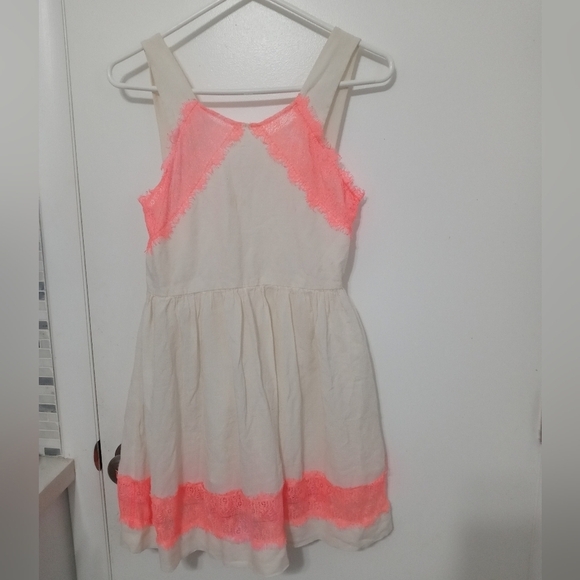 Free People Georgia Neon Lace Lightweight Sleeveless Lined Midi SunDress SM - Picture 4 of 11